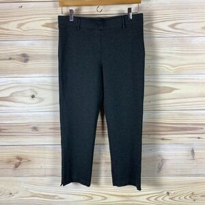 Betabrand Pants‎ Ponte Straight Trouser Women Medium Cropped Gray Casual Minimal